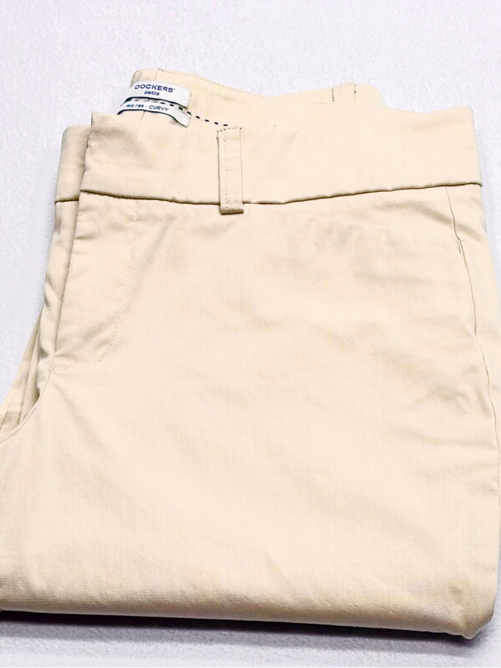 Dockers Petite Curvy Ankle Pants Khaki Stretch Women’s 10P